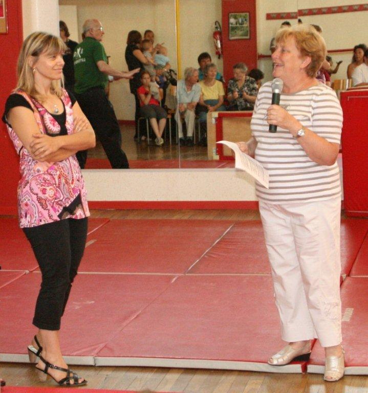 Une maman et la Présidente Blanche RISSER, le 23/06/2012